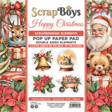 Load image into Gallery viewer, Happy Christmas Fussy Cutting Pop Up Paper Pad ScrapBoys SB-HACH-11