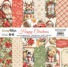 Load image into Gallery viewer, Happy Christmas 8x8” Paper Pad ScrapBoys SB-HACH-10