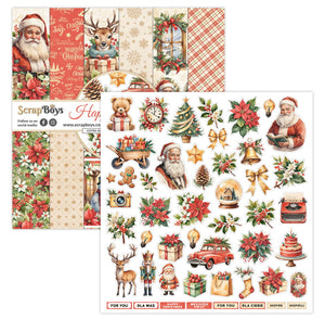 Happy Christmas 12x12” Paper Pack ScrapBoys SB-HACH-08