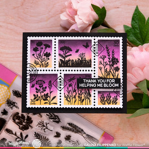 Wild Flower Silhouettes Stamp Set 421691 Waffle Flower