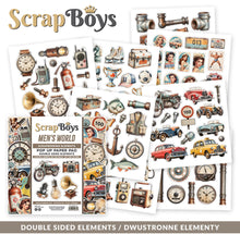 Load image into Gallery viewer, Men’s World 6x6” Fussy Cutting Pop Up Paper Pad ScrapBoys SB-MeWo-01