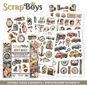 Men’s World 6x6” Fussy Cutting Pop Up Paper Pad ScrapBoys SB-MeWo-01