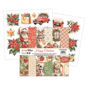 Happy Christmas 6x6” Paper Pad ScrapBoys SB-HACH-09