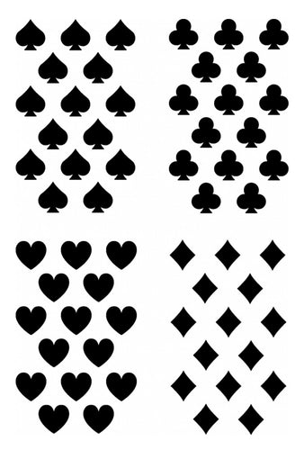 Suits You Deck of Cards 5”x8” Stencil Alice Indigoblu