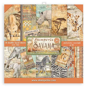 Savana 6x6” paper pad Stamperia sbbxs11