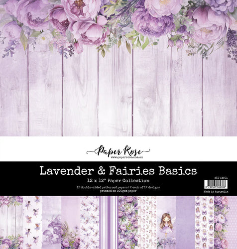 Lavender & Fairies Basics 12x12” Paper Pack Paper Rose 33501