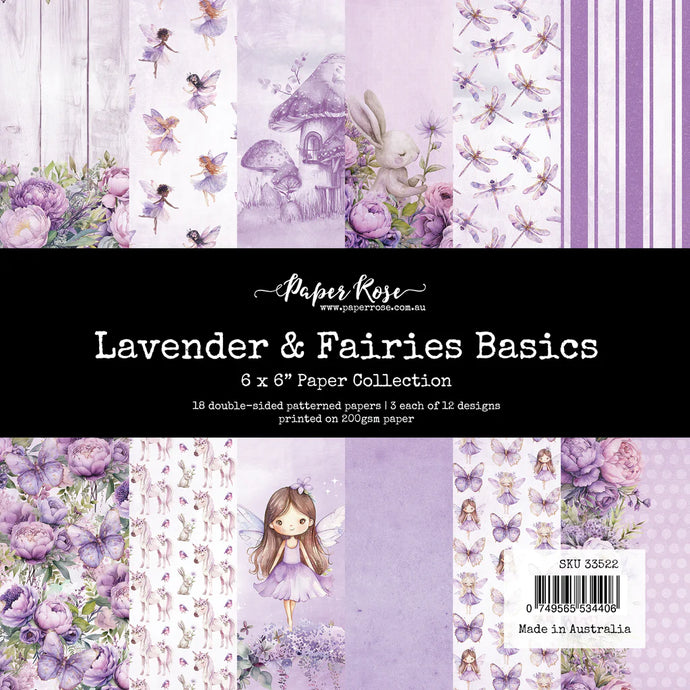 Lavender & Faries Basics 6x6 Paper Pack Paper Rose 33522