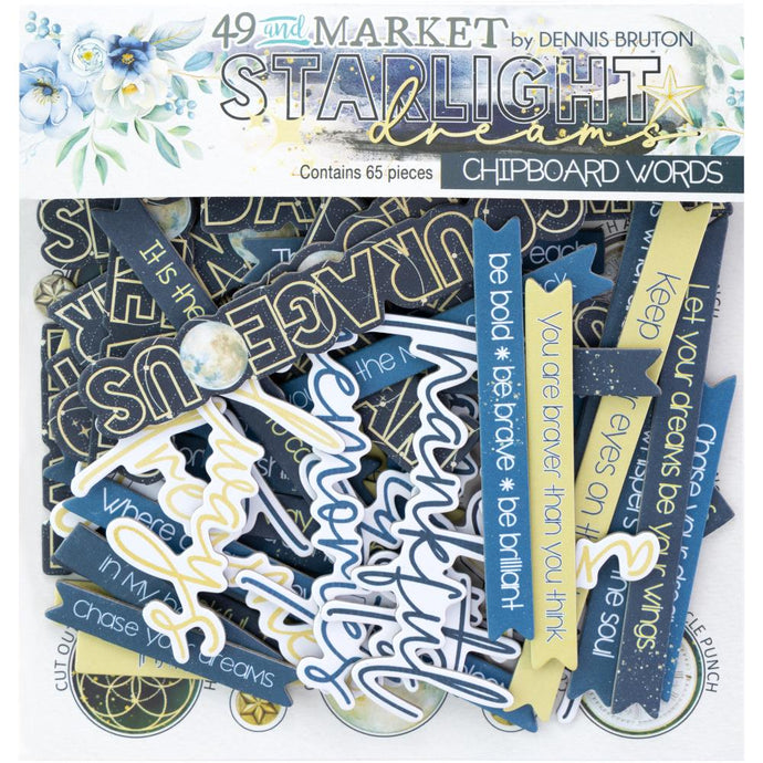 Starlight Dreams Chipboard Words 49 & Market DSD-30709