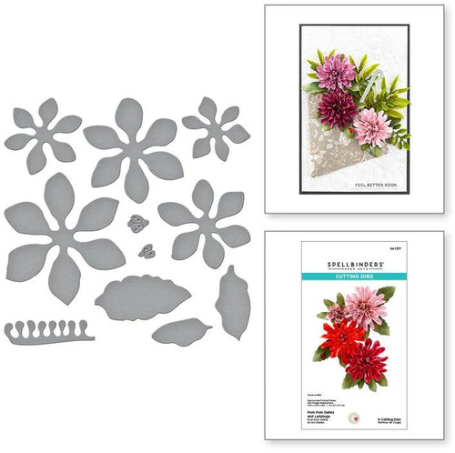 Pom Pom Dahlia and Ladybugs Cutting Dies S4-1317 Spellbinders