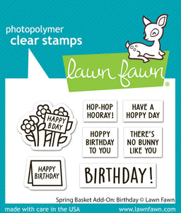 Birthday Spring Basket Add On Stamps Lawn Fawn LF3661