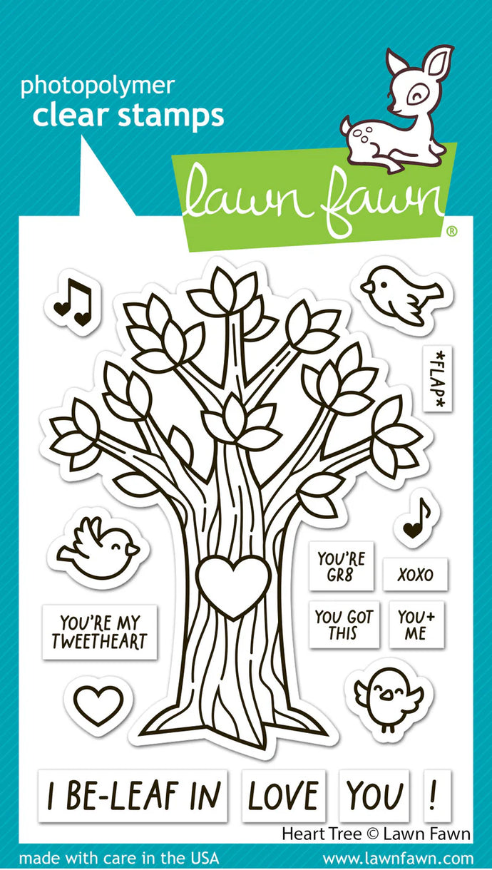 Heart Tree Stamp Lawn Fawn LF3671