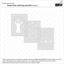 Load image into Gallery viewer, Heart Tree Colouring Stencils Lawn Fawn LF3673