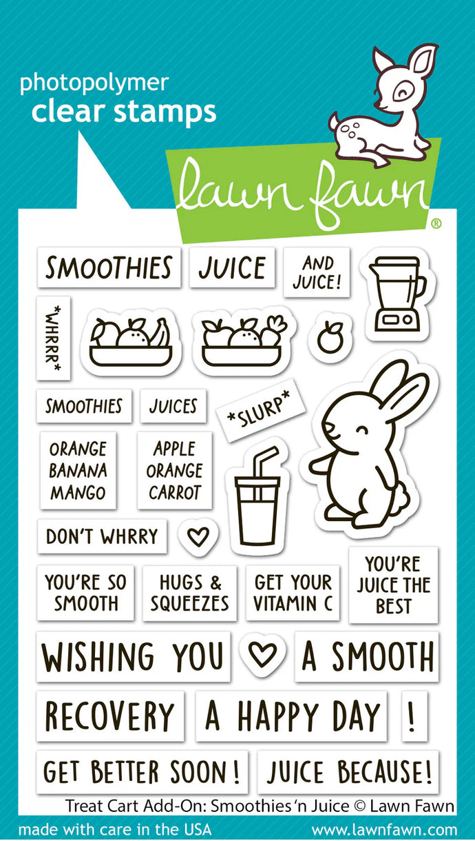 Treat Card Add On Smoothies n Juice Stamp Lawn Fawn LF3674