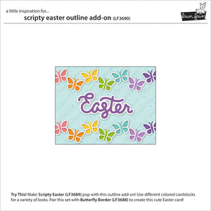 Scripty Easter Outline Add On Die Lawn Fawn LF3690