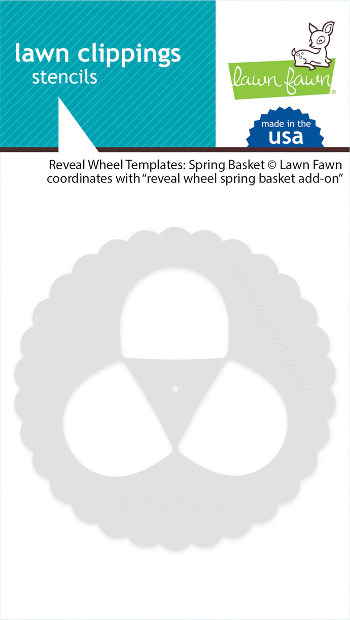 Reveal Wheel Template - Spring Basket Drop Down Add On Set Lawn Fawn LF3667