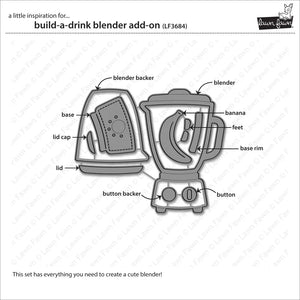 Build A Drink Blender Add On Die Set Lawn Fawn LF3684