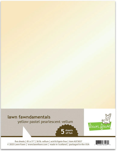 Yellow Pastel Pearlescent Vellum 5 pack Lawn Fawn LF3657