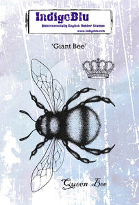 Giant Bee A6 Red Rubber Stamp IndigoBlu