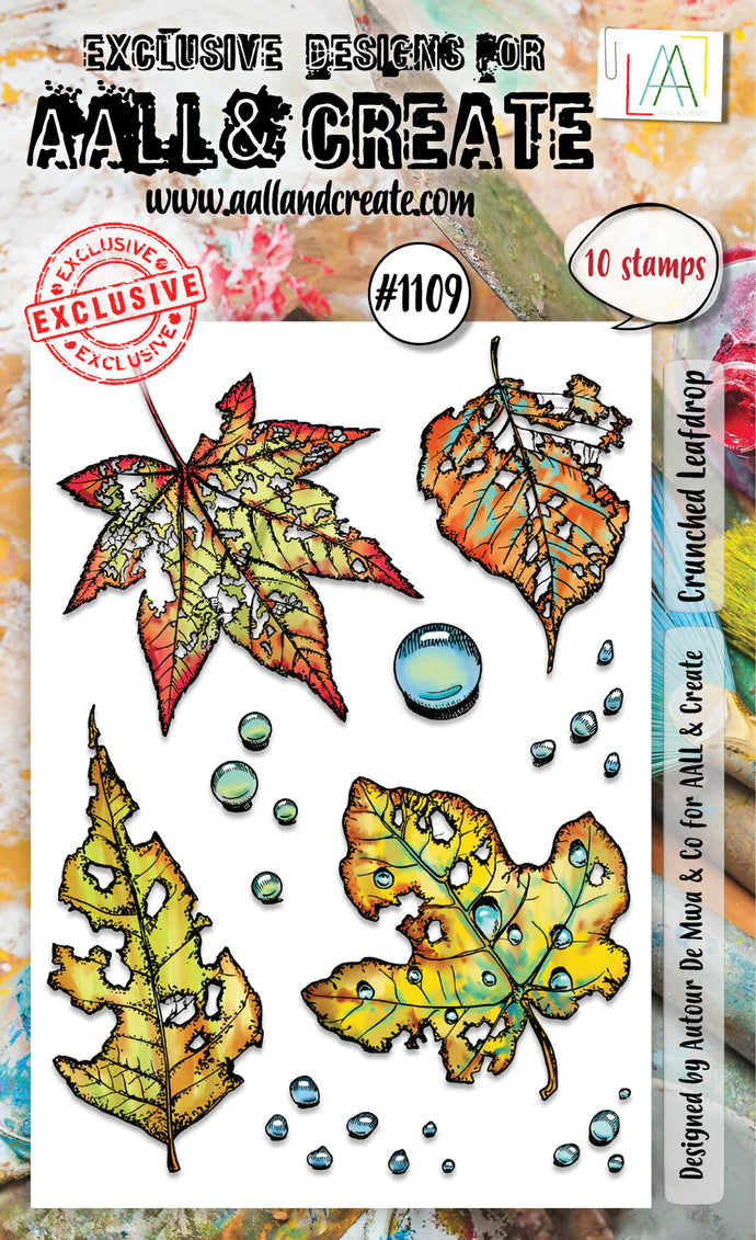 Crunched Leafdrop #1109 Clear Stamp Set Aall and Create