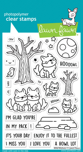 Wild Wolves Clear Stamp LF3219 Lawn Fawn