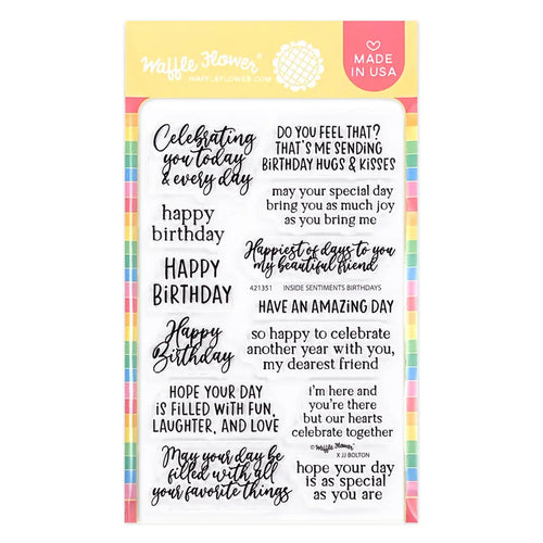 Inside Sentimements Birthday Waffle Flower 421351