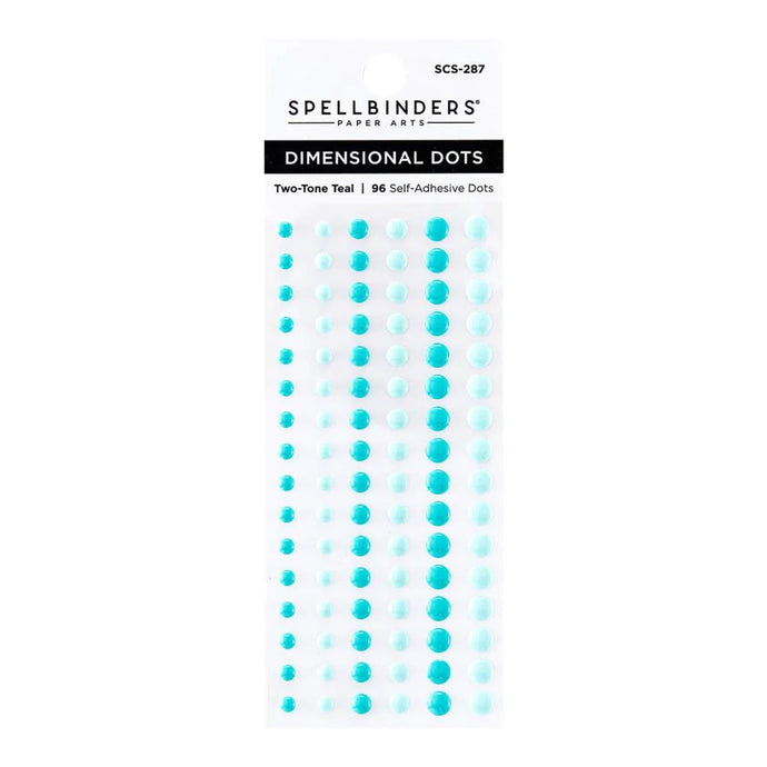 Teal Two-Tone Dimensional Dots SCS-287