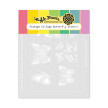 Load image into Gallery viewer, Postage Collage Butterfly Stencil Waffle Flower 421942