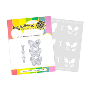 Multiple Butterflies Die n stencil Waffle Flower 421983