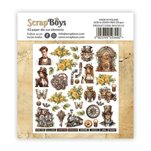 Steam Punk Journey Double Sided Die Cut Elements Scrap Boys SB-STJO-12