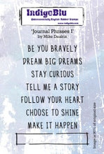 Load image into Gallery viewer, Journal Phrases 1 Red Rubber Stamp Set Indigoblu IND0572