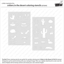 Load image into Gallery viewer, Lawn Fawn Critters in the Desert Colouring Stencils