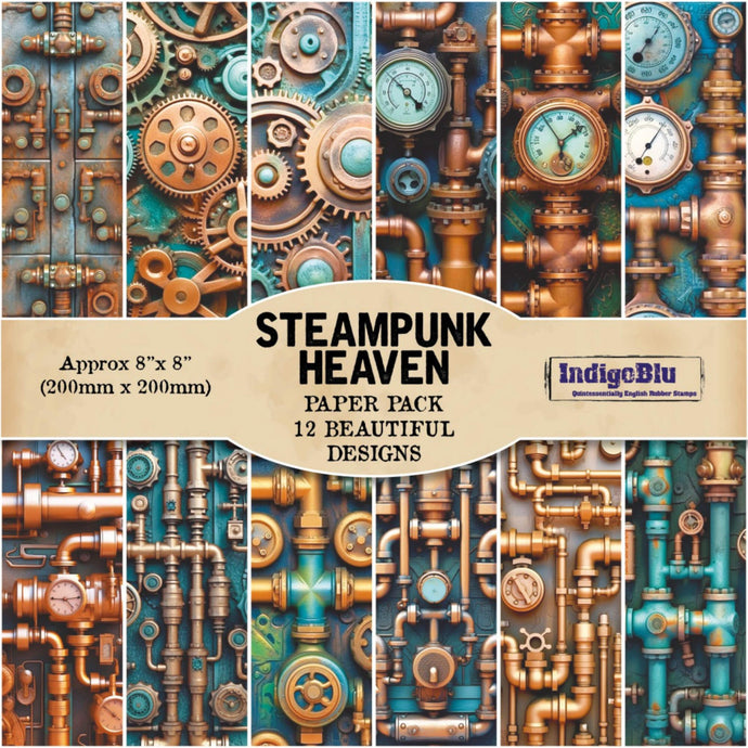 Steampunk Heaven 8x8” Book Indigo Blue