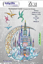 Load image into Gallery viewer, Enchanted Castle Zuri IndigoBlu A5 Red Rubber Stamp IND0850