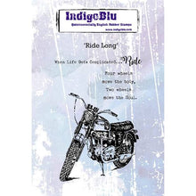 Load image into Gallery viewer, Ride Long A6 Red Rubber Stamp IndigoBlu IND0395