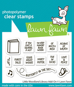 Little Woodland Library Add-On Clear Stamp Lawn Fawn LF3488