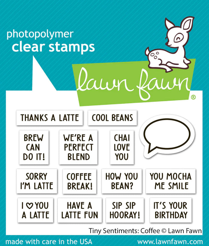 Tiny Sentiments: Coffee Stamps Lawn Fawn LF3498