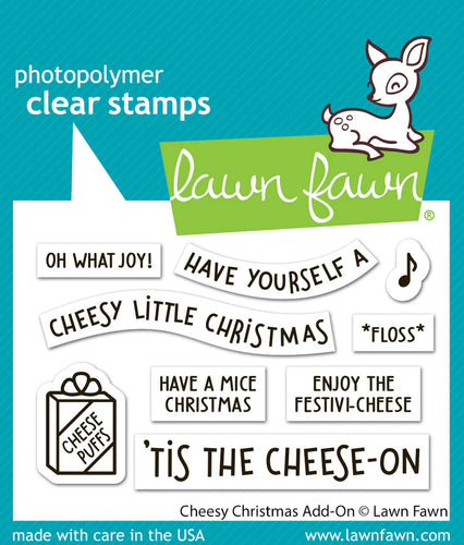 Cheesy Christmas Add-On Stamps Lawn Fawn LF3502