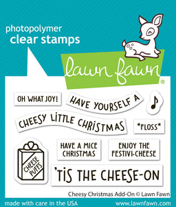 Cheesy Christmas Add-On Stamps Lawn Fawn LF3502