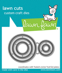 Bokeh Circles Hot Foil Plates Coordinating Dies Lawn Fawn LF3533