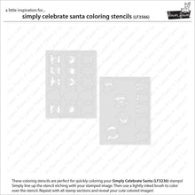 Load image into Gallery viewer, Simply Celebrate Santa Colouring Stencils Lawn Fawn LF3566