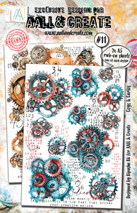 Cogs & Curios 2xA5 Rub Ons #11 AALL & Create