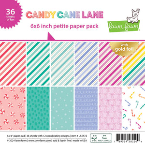 Candy Cane Lane 6x6 Petite Paper Pad Lawn Fawn LF3472