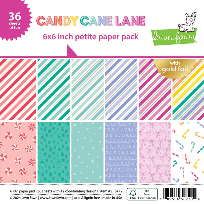 Candy Cane Lane 6x6 Petite Paper Pad Lawn Fawn LF3472