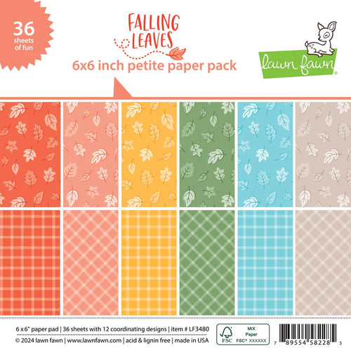 Falling Leaves 6x6 Petite Paper Pack Lawn Fawn LF3480