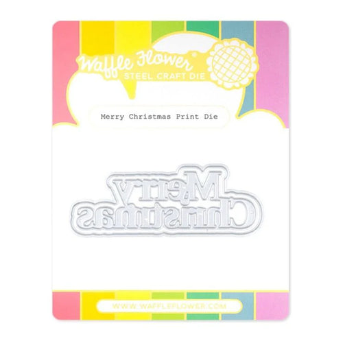 Merry Christmas Print Die Waffle Flower 421784