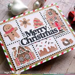 Merry Christmas Print Die Waffle Flower 421784