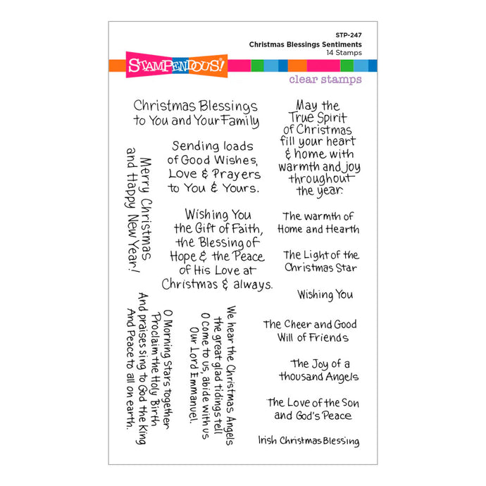 Christmas Blessings Sentiments STP-247 Stampendous