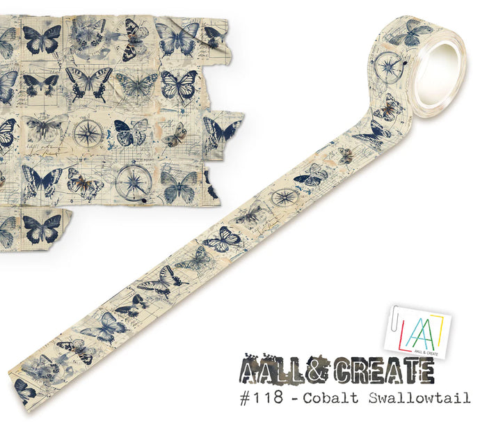 Cobalt Swallowtail #118 Layer it Up Washi Tape AALL & Create