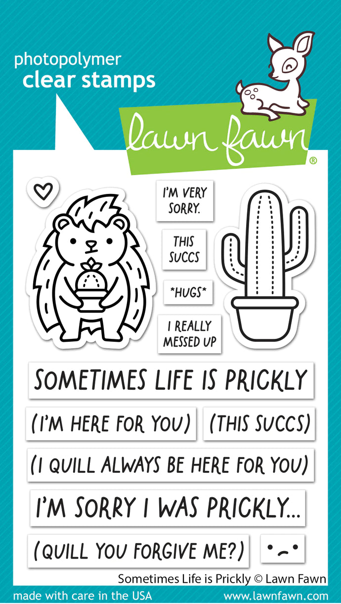 Sometimes Life is Prickly Stamps Lawn Fawn LF3355