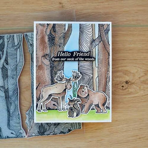 Whimsical Woods Cling Mount Rubber Stamps Simon Hurley HUR87960